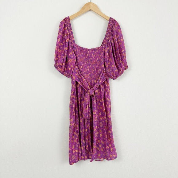 Spell Madame Peacock Sweetheart Mini Dress Boysenberry Size Large