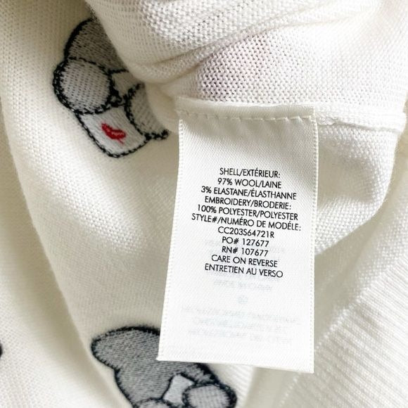 NWT Alice + Olivia Stacey Emoji Embroidered Cardigan Size Small