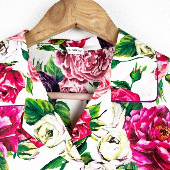 Dolce & Gabbana Girl’s Colorful Floral Short PJ Set - 11/12