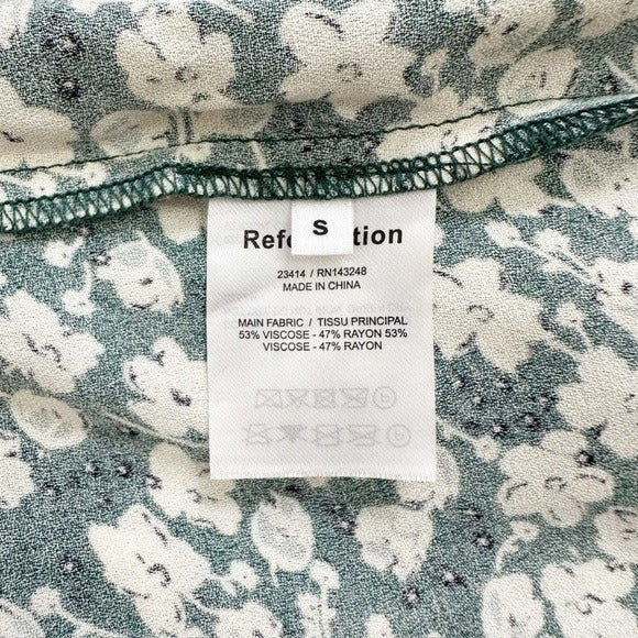 Reformation Marlowe Mini Dress in Cilantro Size Small