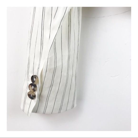 Zara NWT Cropped Striped Blazer Top Size XS