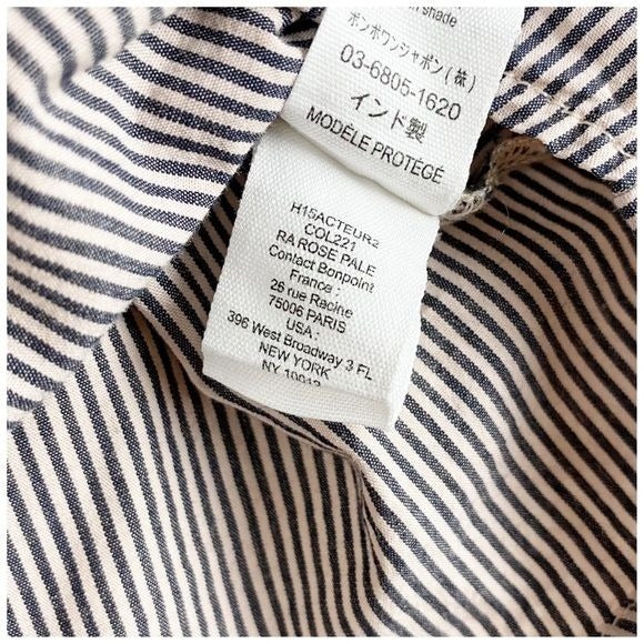 Bonpoint Gray & Pink Striped Button Down Size 6