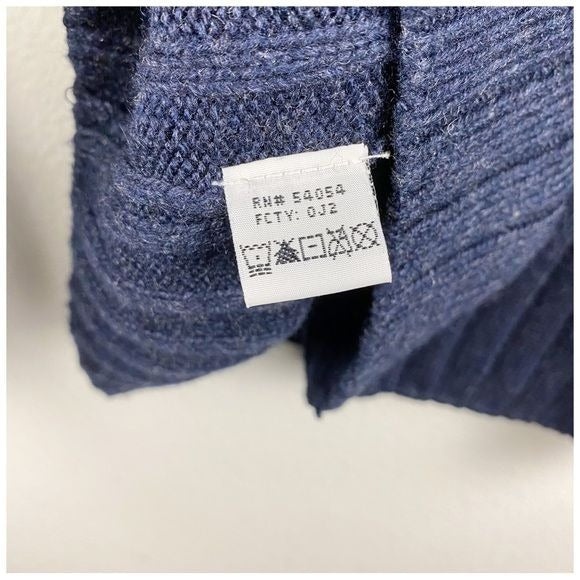 Bugle Boy Vintage Y2K Blue Mock Neck Sweater Size XL
