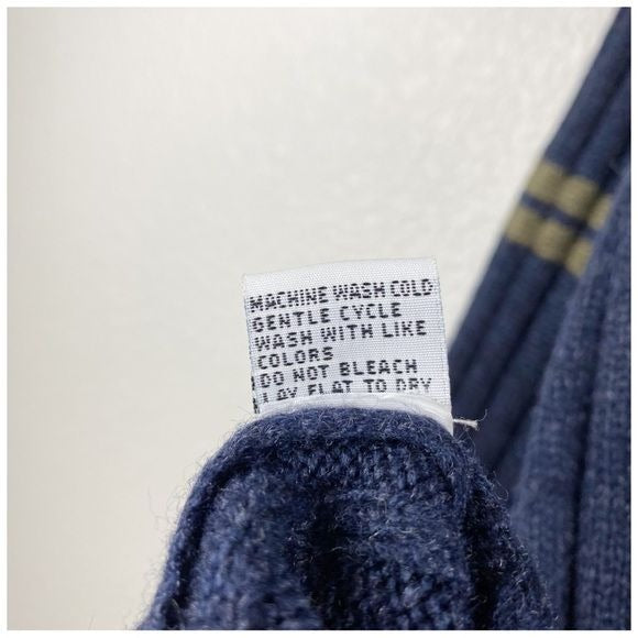 Bugle Boy Vintage Y2K Blue Mock Neck Sweater Size XL