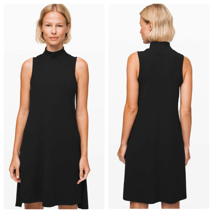 Lululemon Gone For The Week Black Ribbed Tank Dress - XS