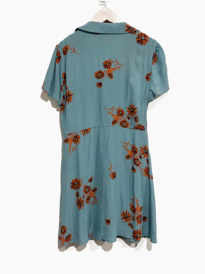 Urban Outfitters Mallory Floral Button Down Mini Dress - Small