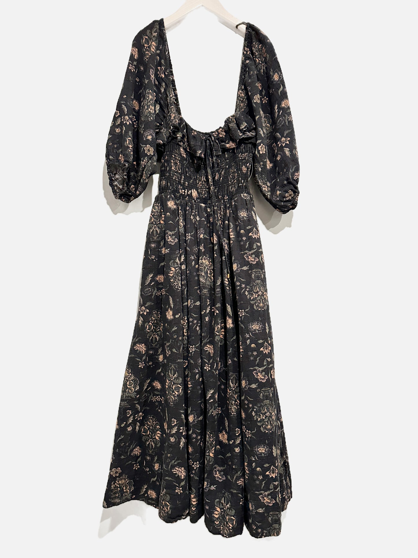 Free People Black Floral Maxi Dress - Small