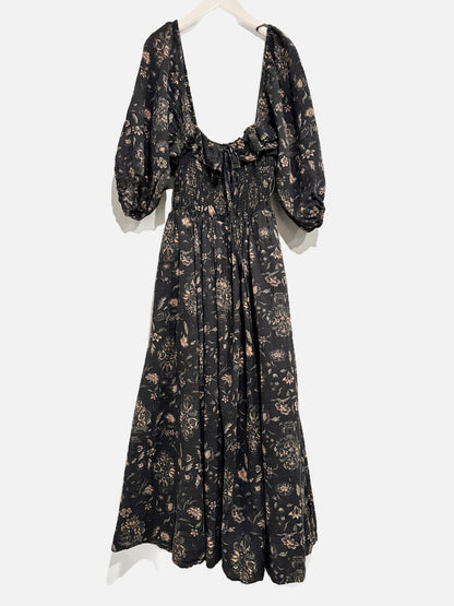 Free People Black Floral Maxi Dress - Small