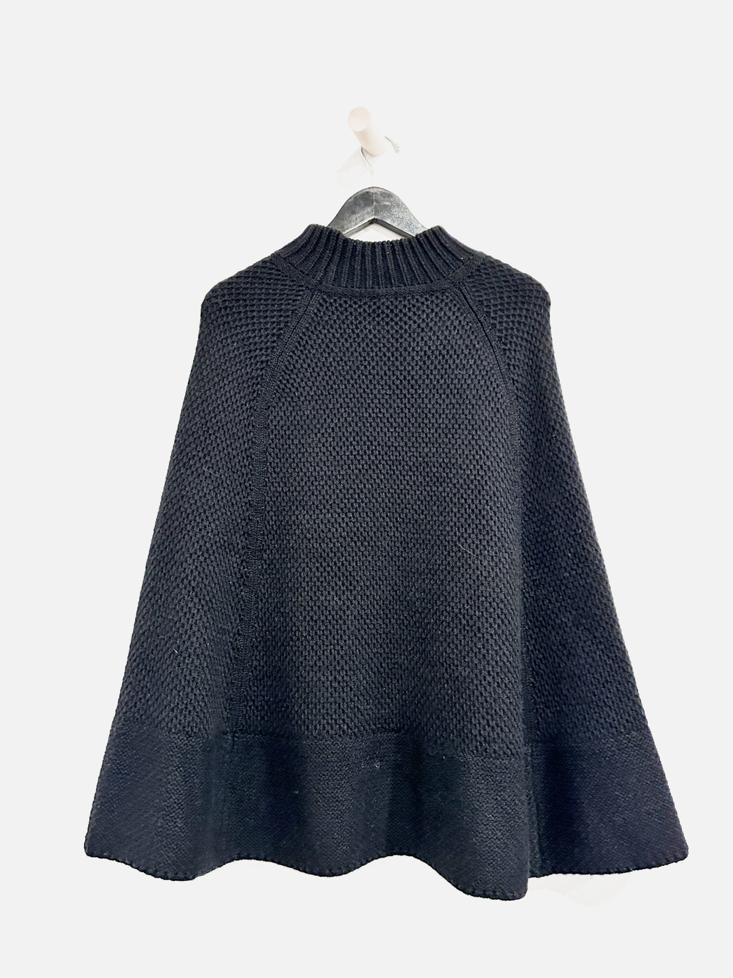 Ralph Lauren Navy Wool Poncho - 0S