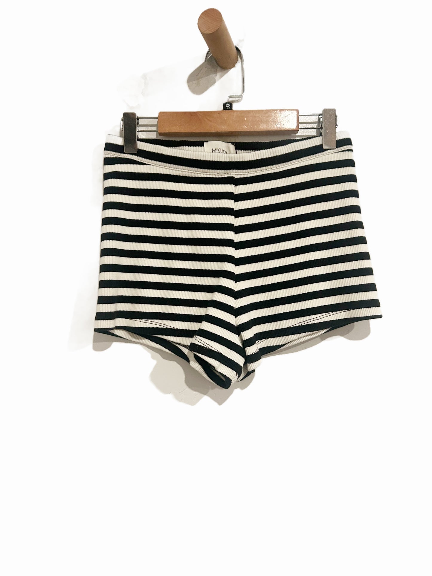 Mikuta Navy and White Stripe Shorts - XS