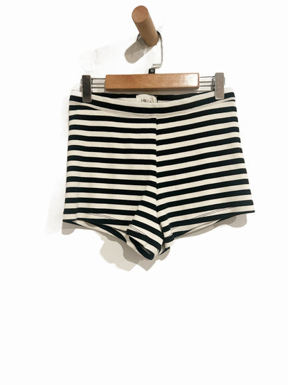Mikuta Navy and White Stripe Shorts - XS