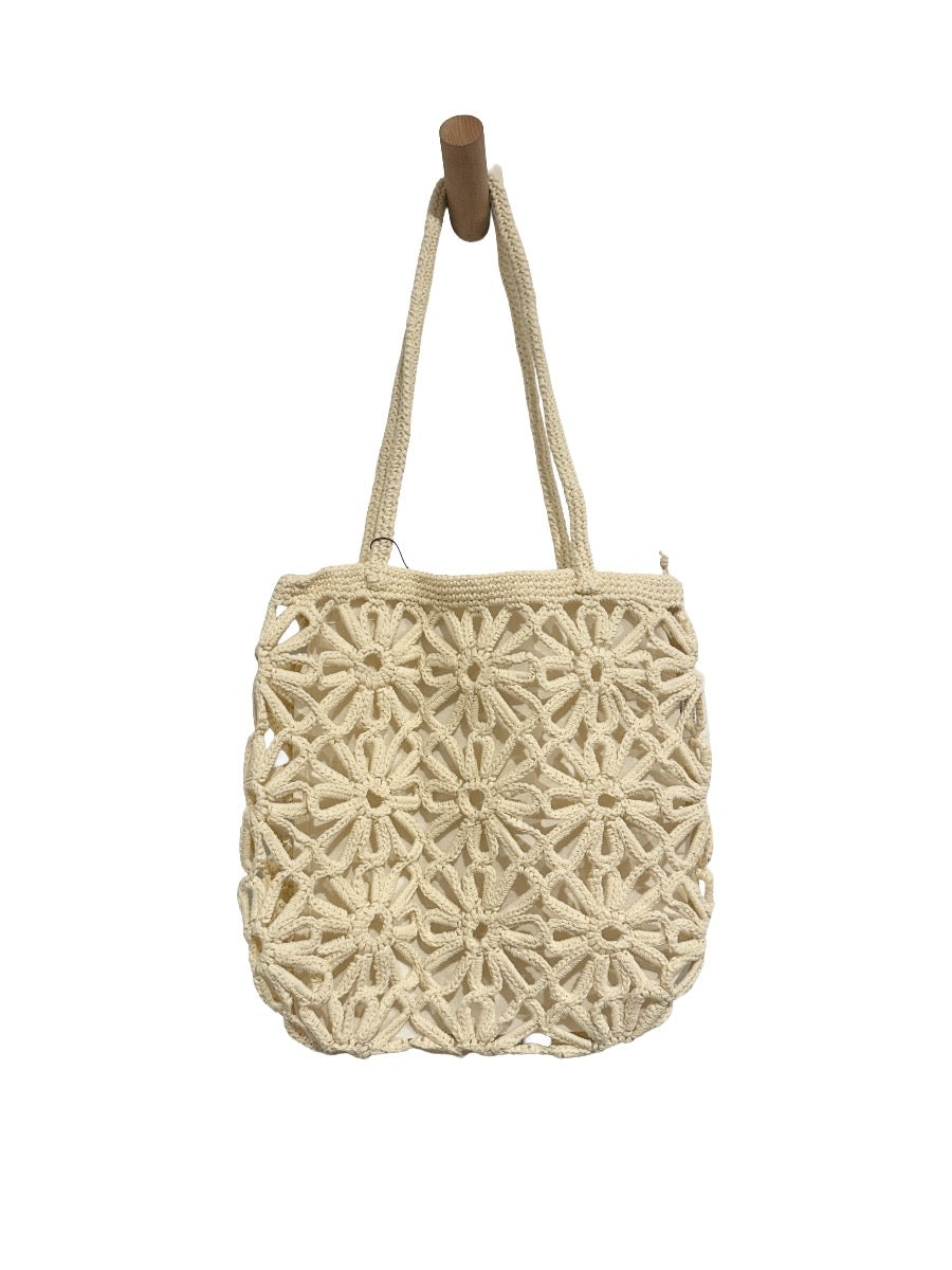 Floral Crochet Shoulder Bag