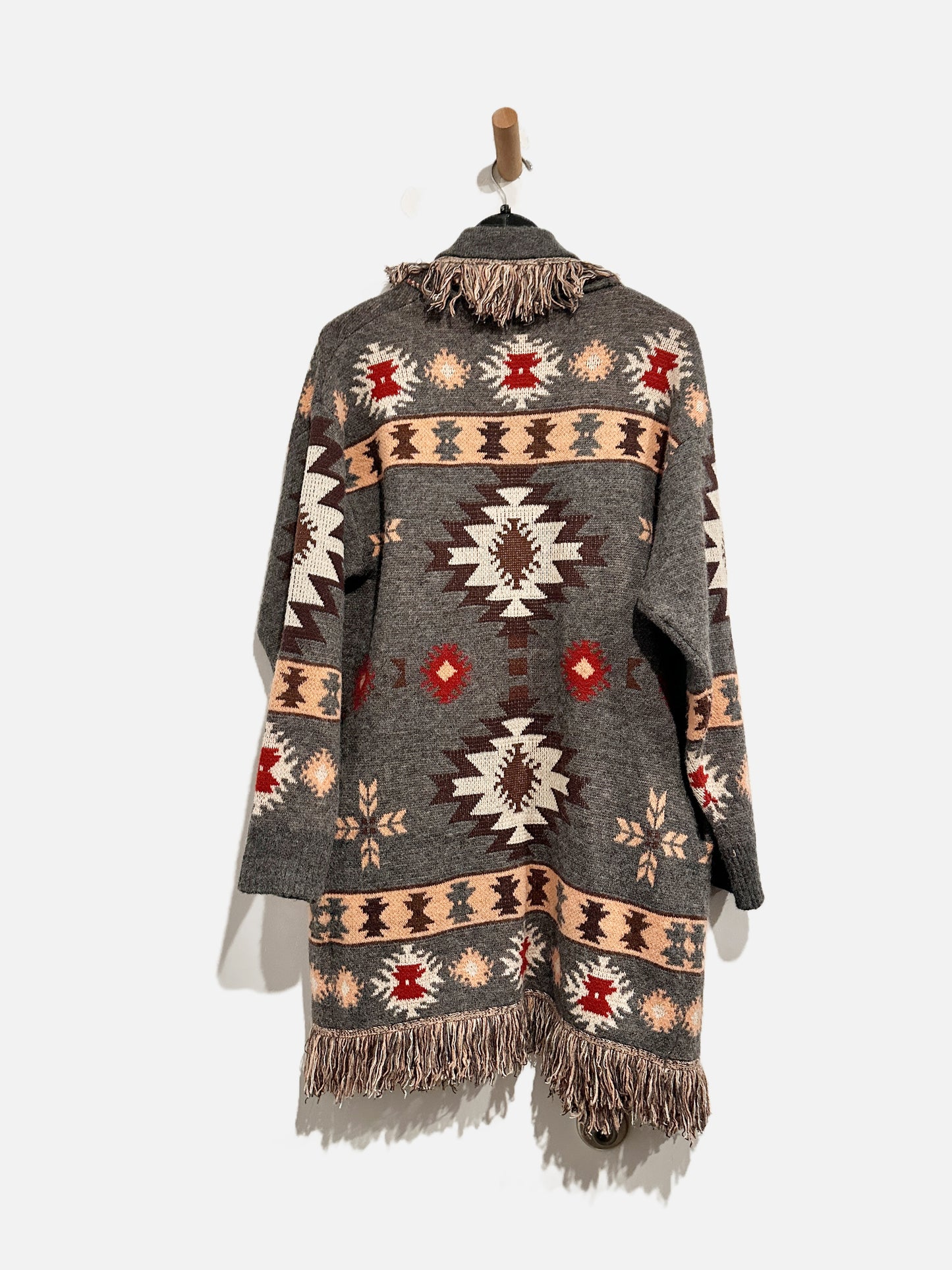 Jodifl Fringe Pattern Cardigan - Small