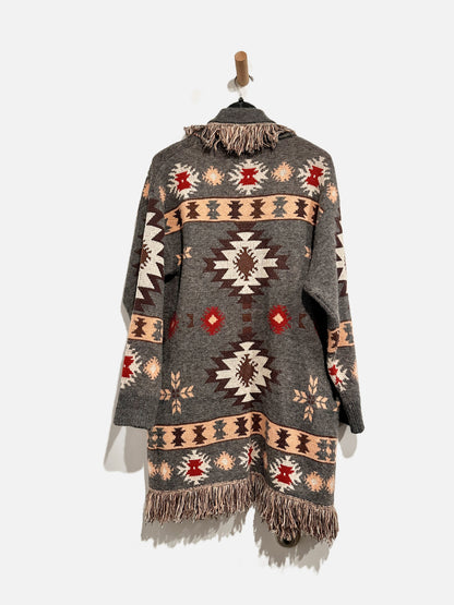 Jodifl Fringe Pattern Cardigan - Small