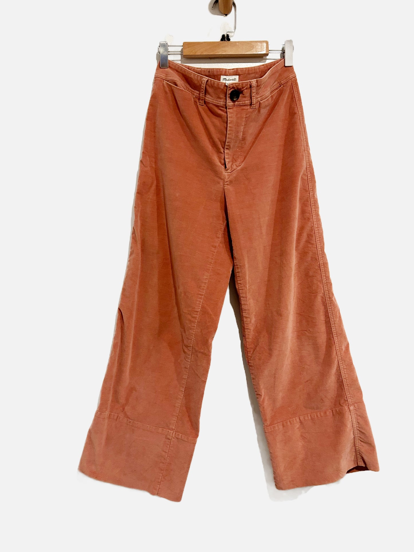 Madewell Pink Velvet Wide Leg Pants - 25