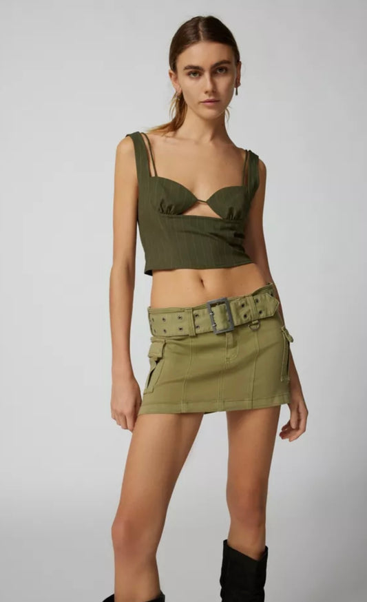 Urban Outfitters Green Mini Skirt - Medium