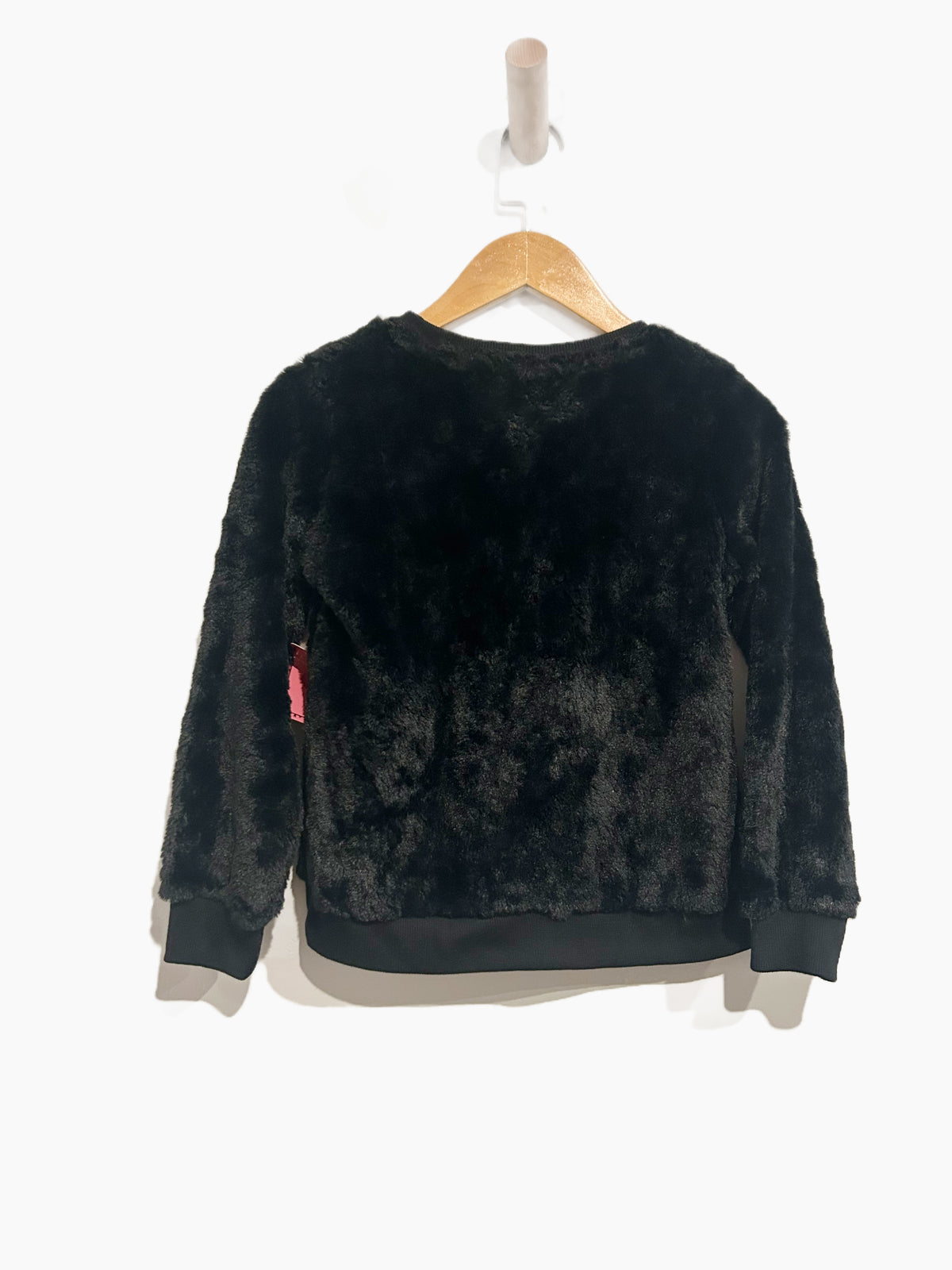 Btween NWT Black Faux Fur Sweatshirt - 7