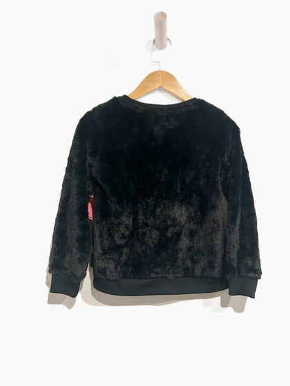Btween NWT Black Faux Fur Sweatshirt - 7