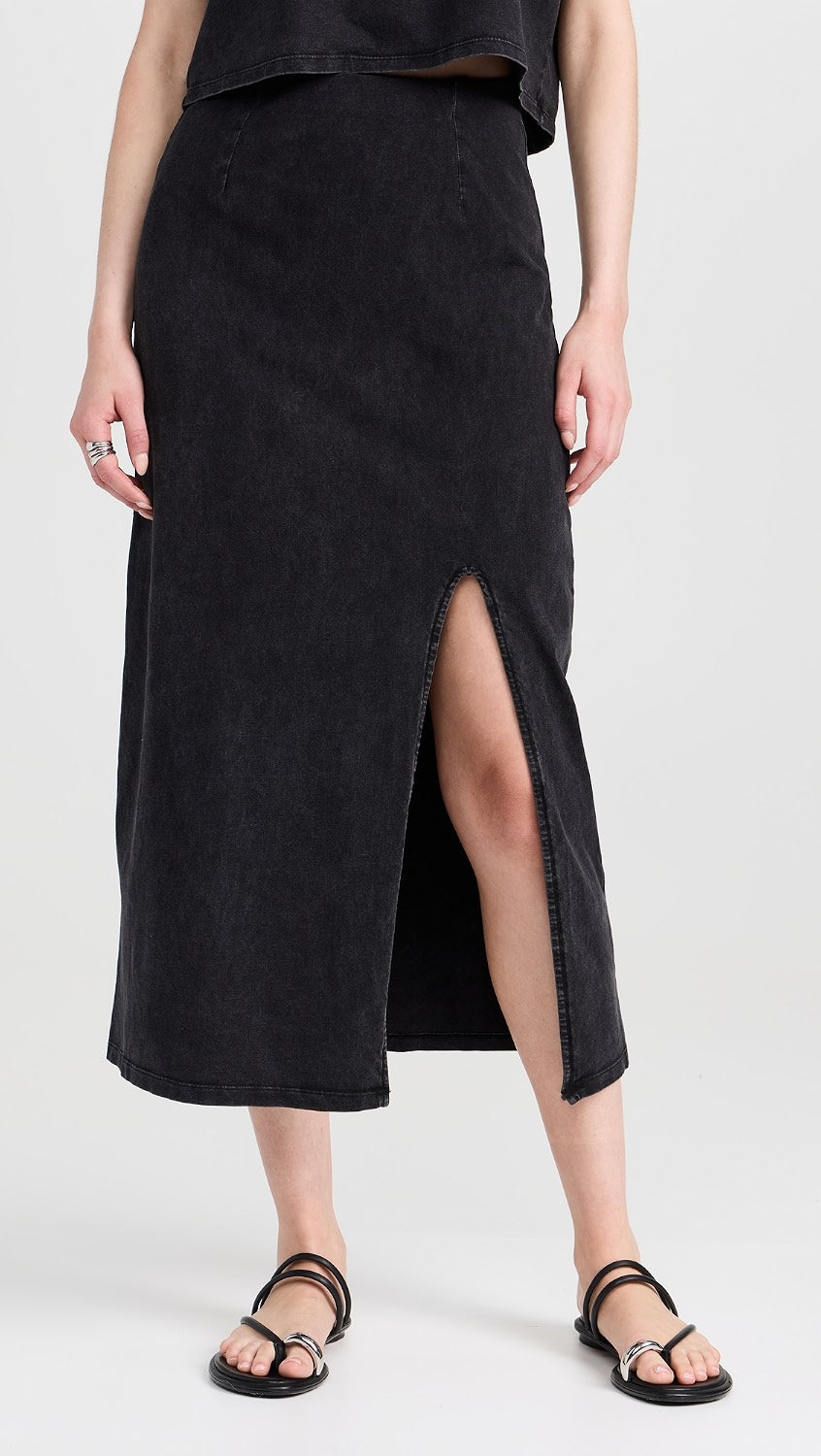 Z Supply Shilo Knit Skirt in Black - Medium