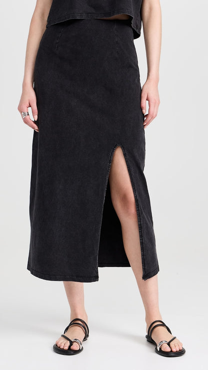 Z Supply Shilo Knit Skirt in Black - Medium