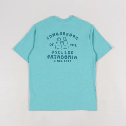 Patagonia C.O.T.U. Fins Pocket ResponsibiIli-Tee in Iggy Blue - Medium