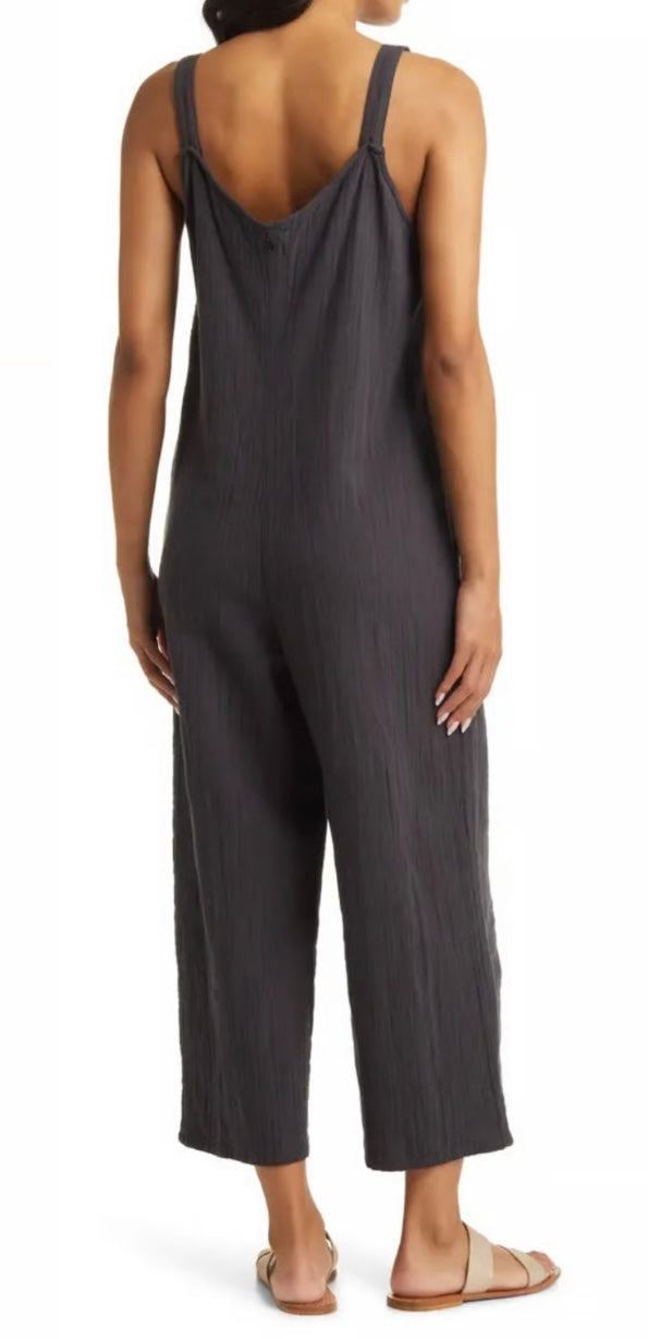 Billabong Black Button Jumpsuit - Large