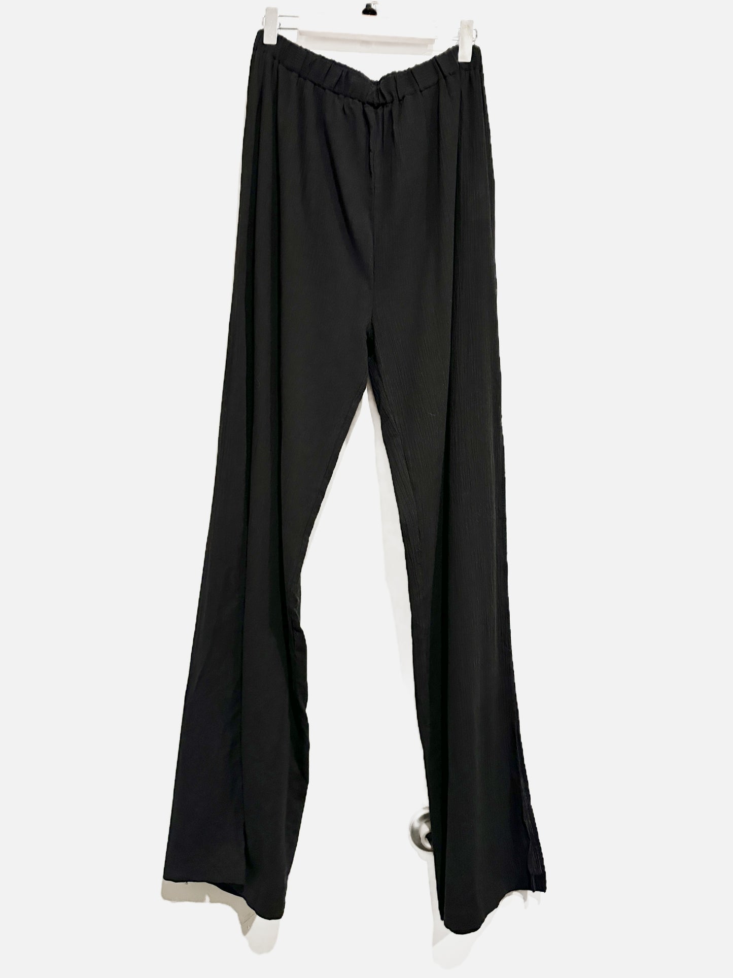 Nasty Gal Black Crinkle Tie Bandeau and Pants Cover Up - 8