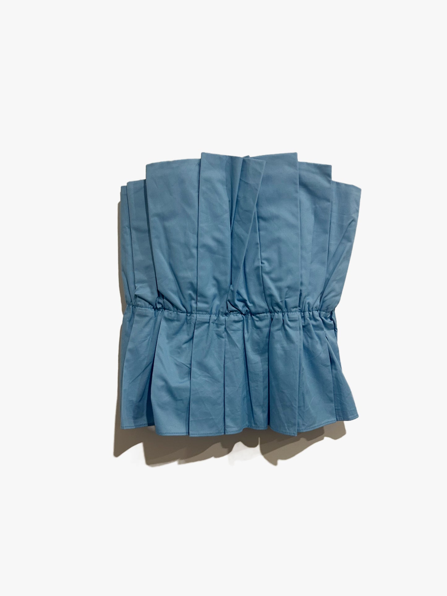 Do+Be NWT Blue Pleated Strapless Top - Medium