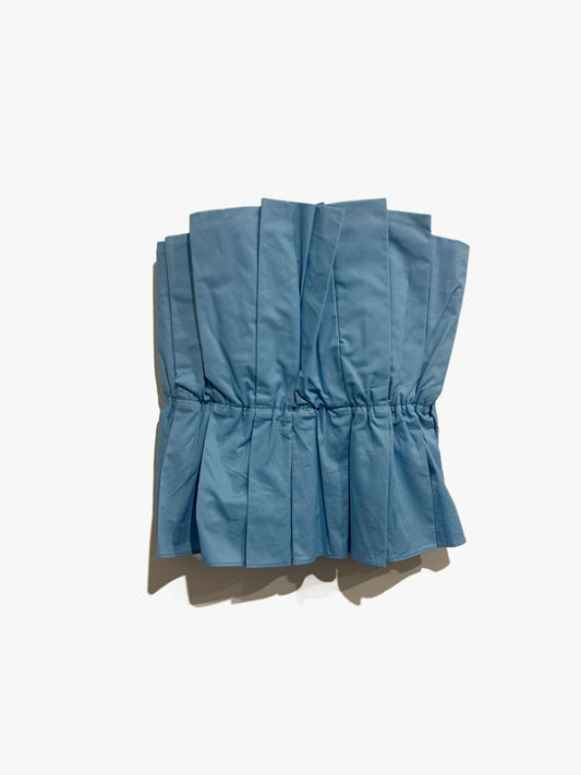Do+Be NWT Blue Pleated Strapless Top - Medium