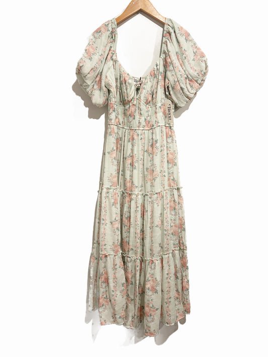 Trixxi Green Floral Maxi Dress - Small