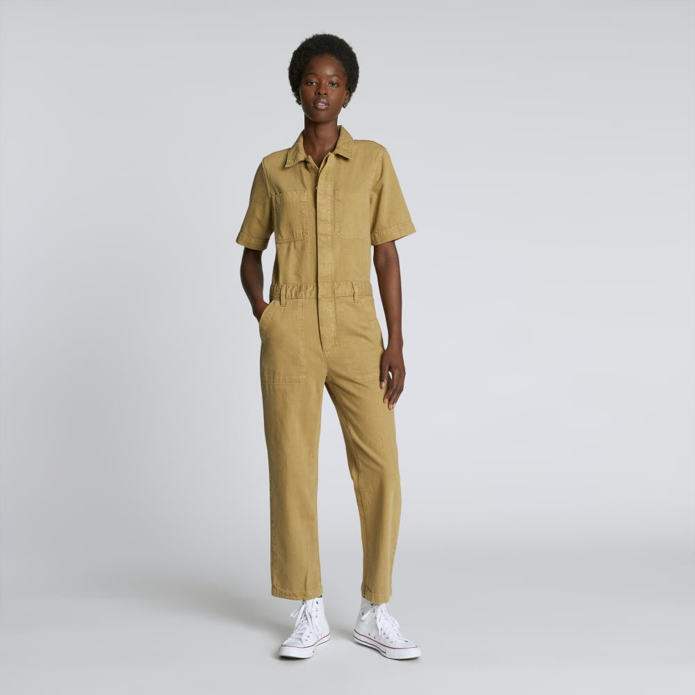 Everlane The Supersoft Jean Coverall in Spring Fennel - 4