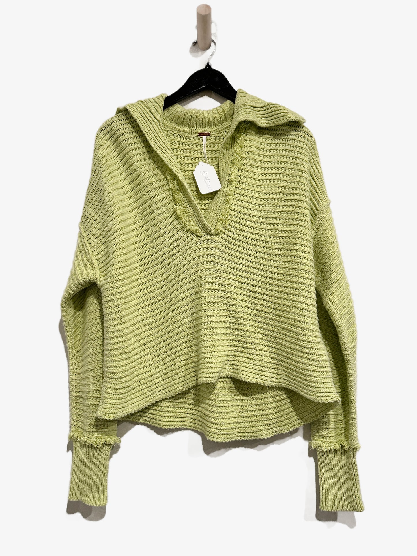 Free People Marlie Pullover Sweater in Acid Lime - XS