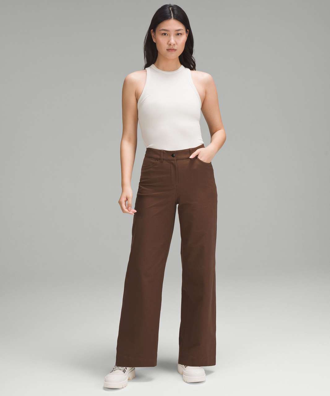 Lululemon City Sleek Brown Wide Leg Pants - 26