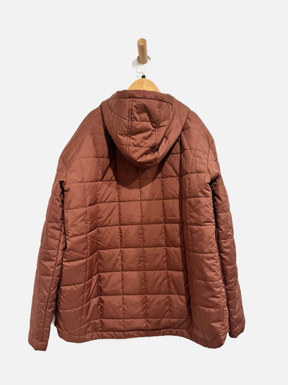 Garnet Hill Brown Quilted Pullover Jacket - Large