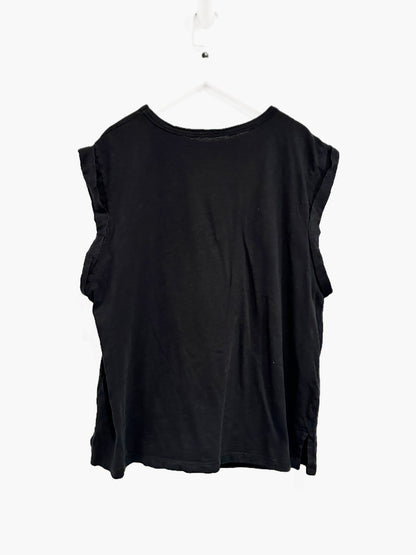 Anthropologie Pilcro Ruched Muscle Tee in Black Onyx - Medium