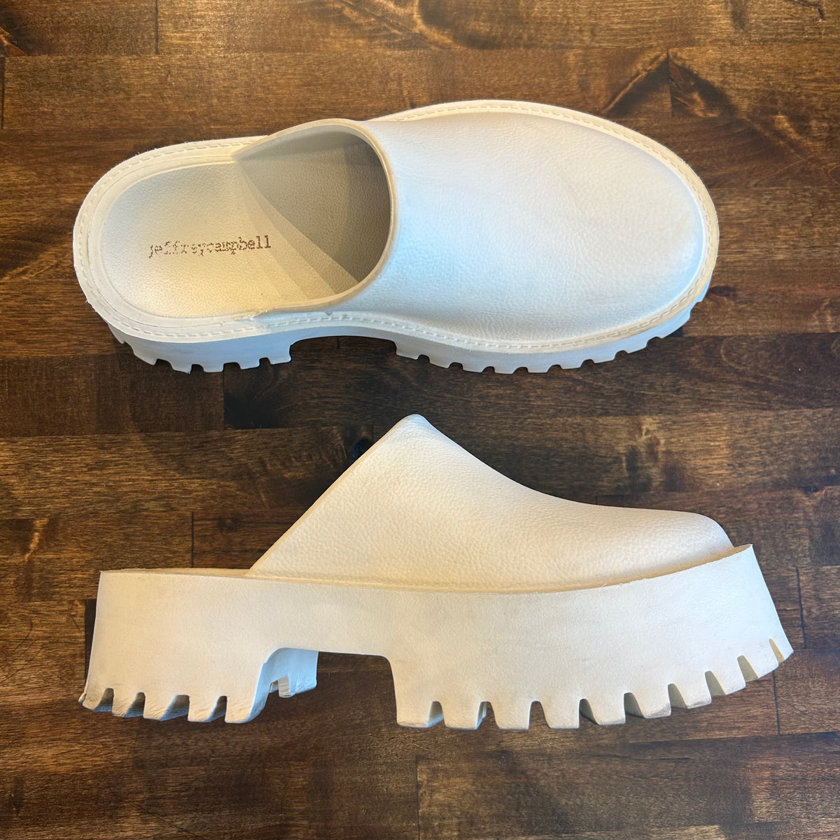 Jeffrey Campbell Clogge Platform Mule in Ecru - 9