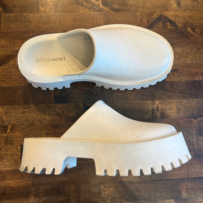 Jeffrey Campbell Clogge Platform Mule in Ecru - 9
