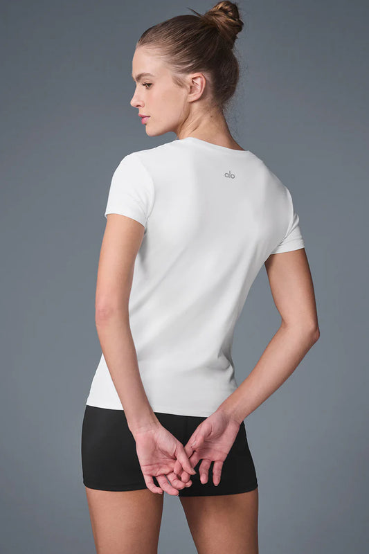 Alo Yoga White SS Tee - Large