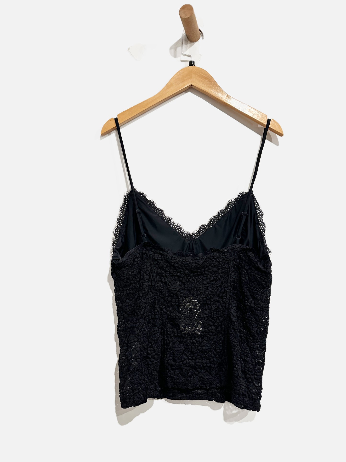 Free People Follow Me Lace Cami in Black - Large