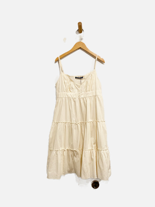 Brandy Melville Cream Eyelet Mini Dress