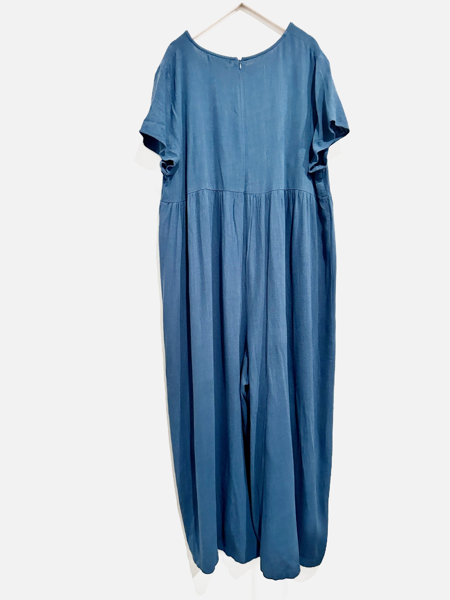 Natural Life Blue Linen Jumpsuit - Large