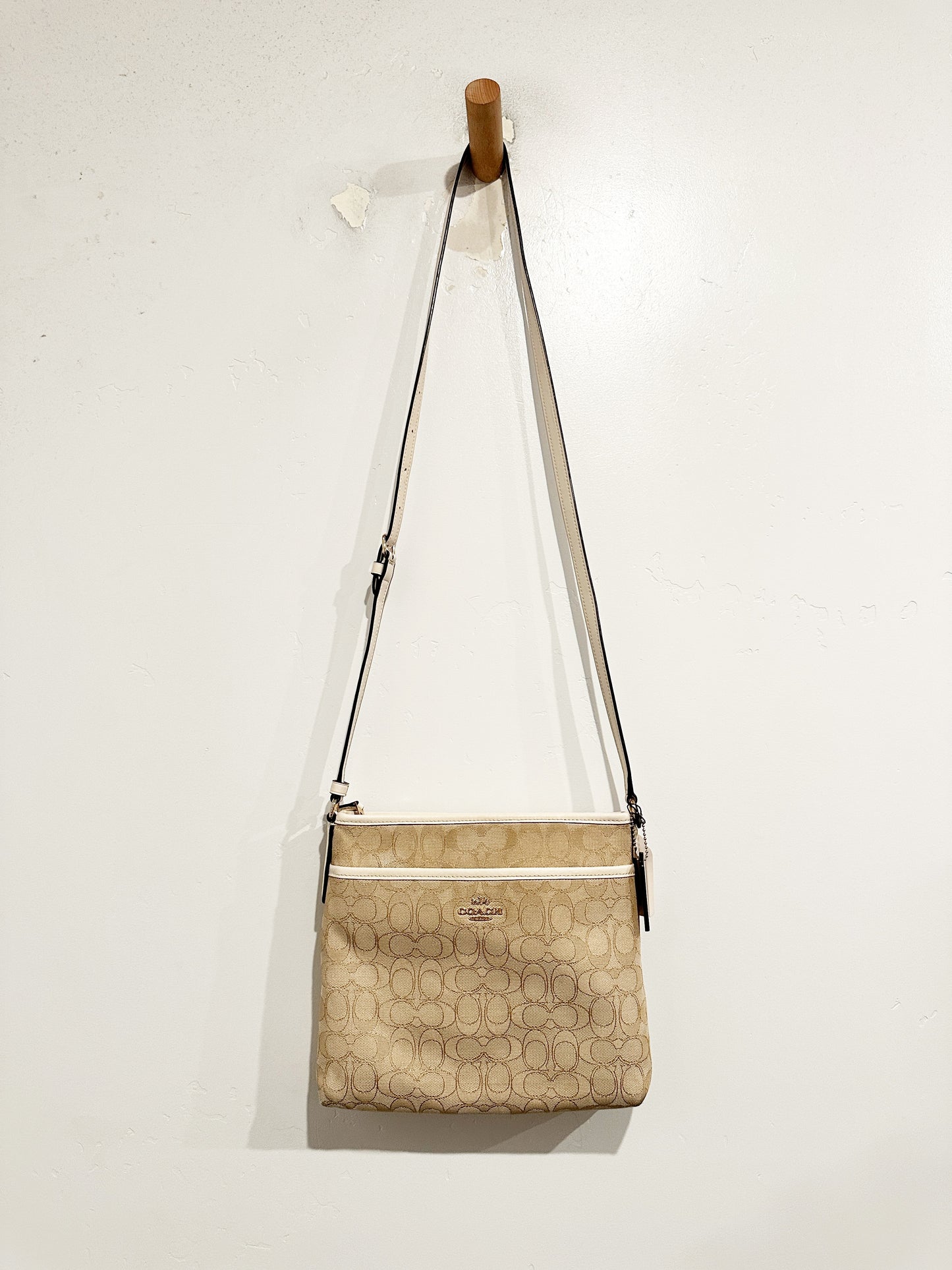 Coach Cream Logo Crossbody