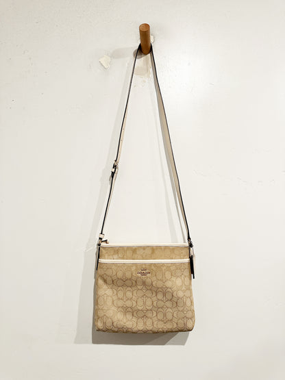 Coach Cream Logo Crossbody