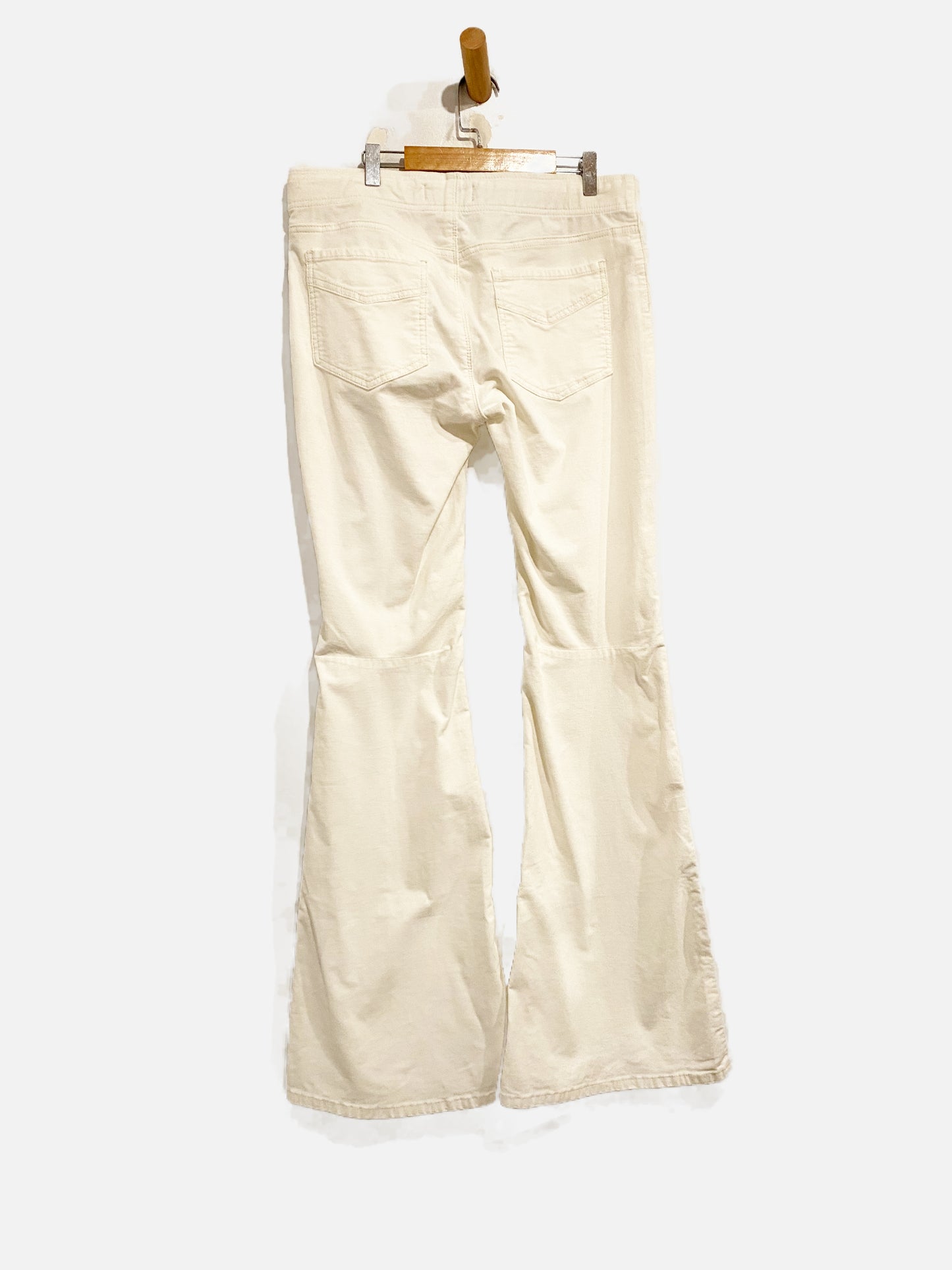 Free People White Pull On Flare Corduroys - 30