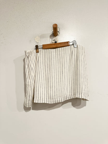 Abercrombie & Fitch Linen Stripe Mini Skirt - Medium