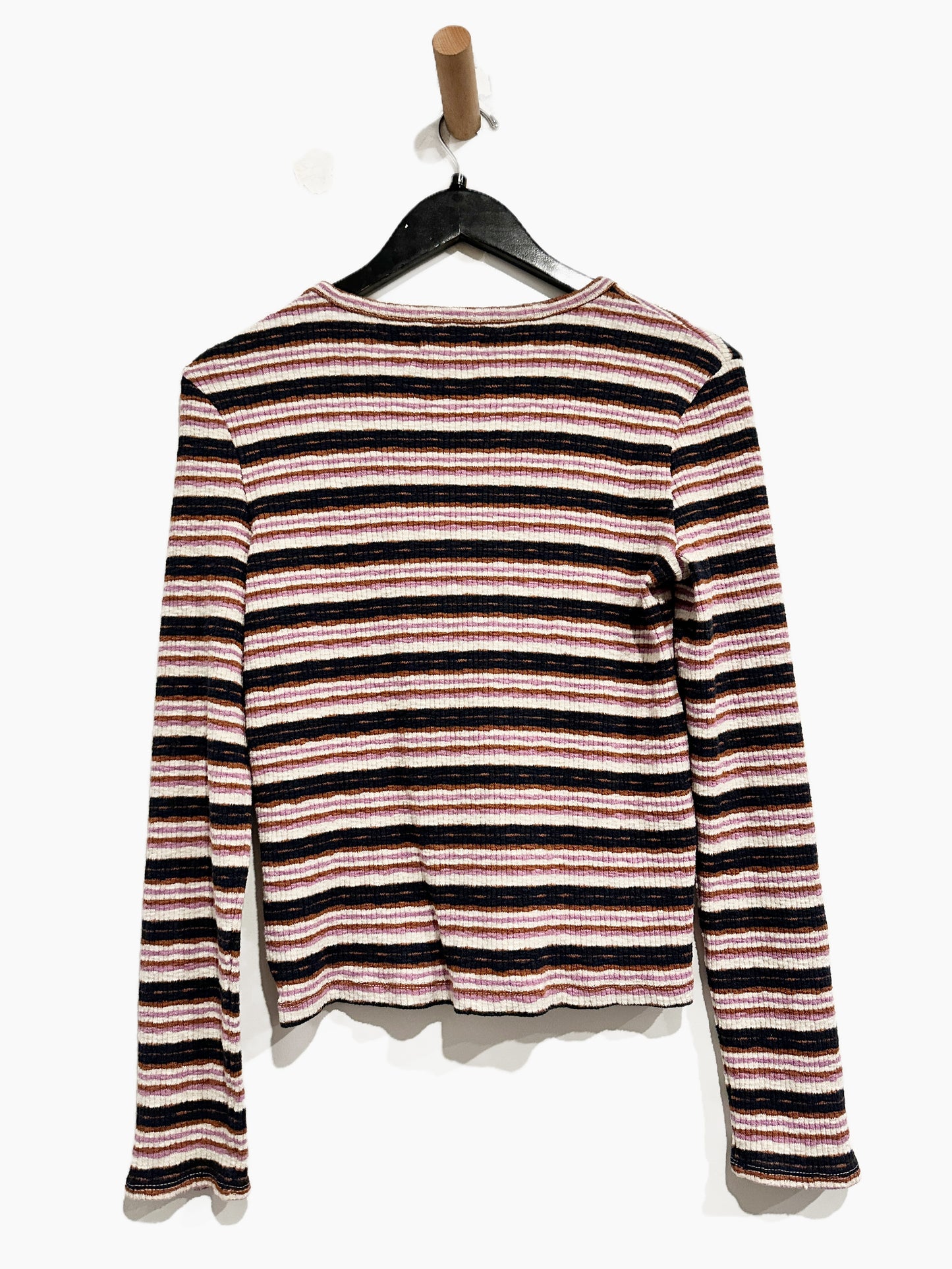 Madewell Button-Sleeve Tee in Elsie Stripe - Medium