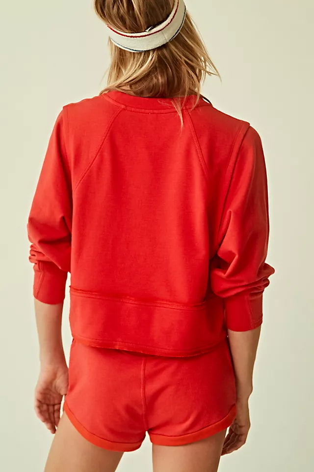 Free People Movement Where The Wind Blows Sweatshirt in Red - XS