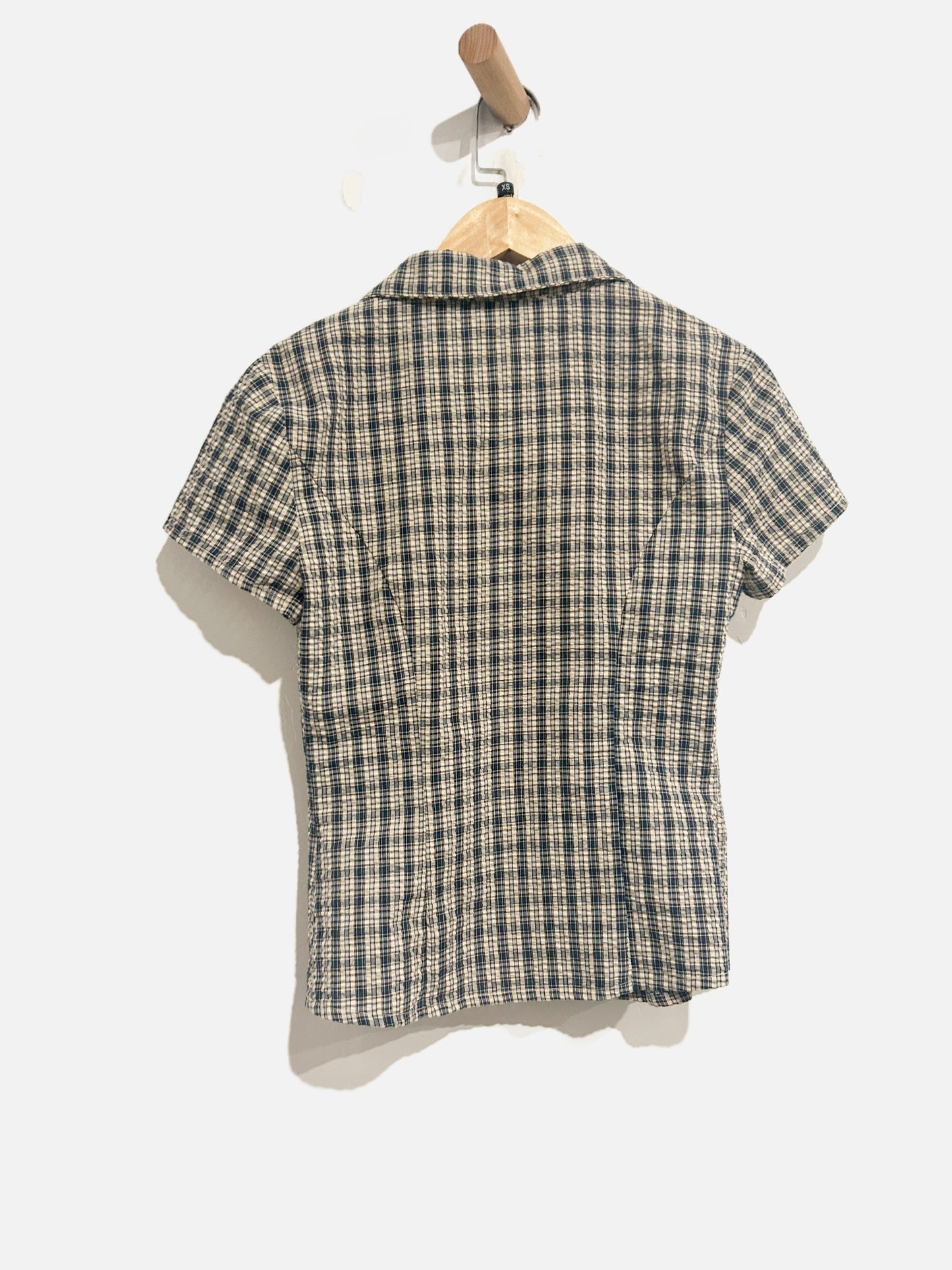 Princess Polly Blue Plaid SS Button Down - 2