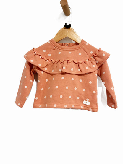7 For All Mankind Kids Pink Polka Dot Set - 12m