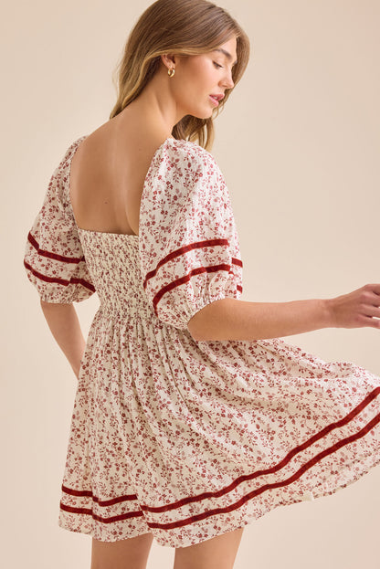 Altar’d State Chaya Puff Sleeve Mini Dress - Medium
